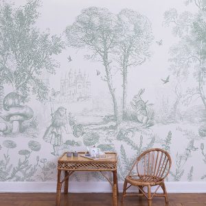 Painel Arteo Alice Verde - Imagem de Ambiente