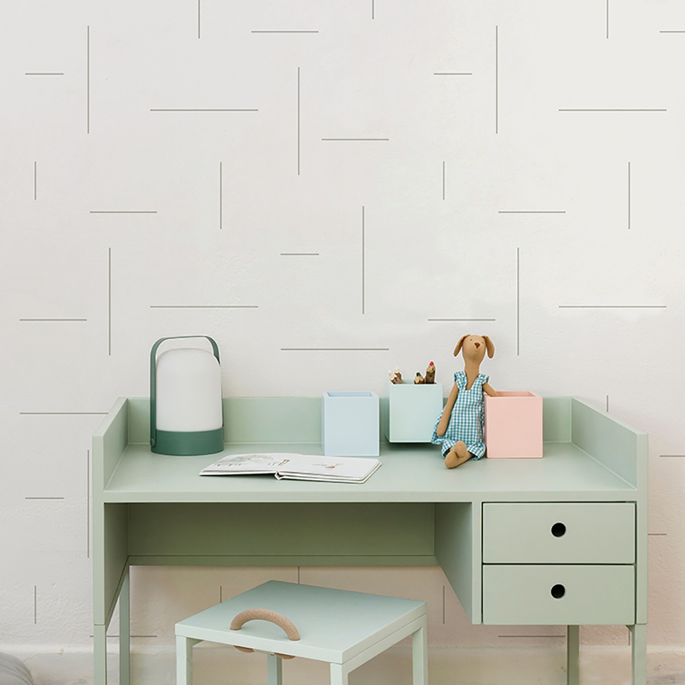 Papel Ameise Traços Cinza - Imagem de Ambiente