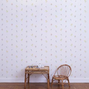 Papel Floralzinho Pastel - Imagem de Ambiente