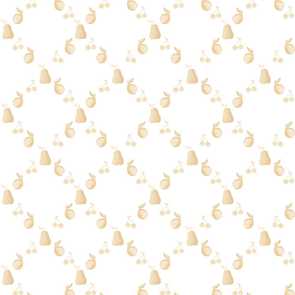 Papel Frutas Losango Mostarda