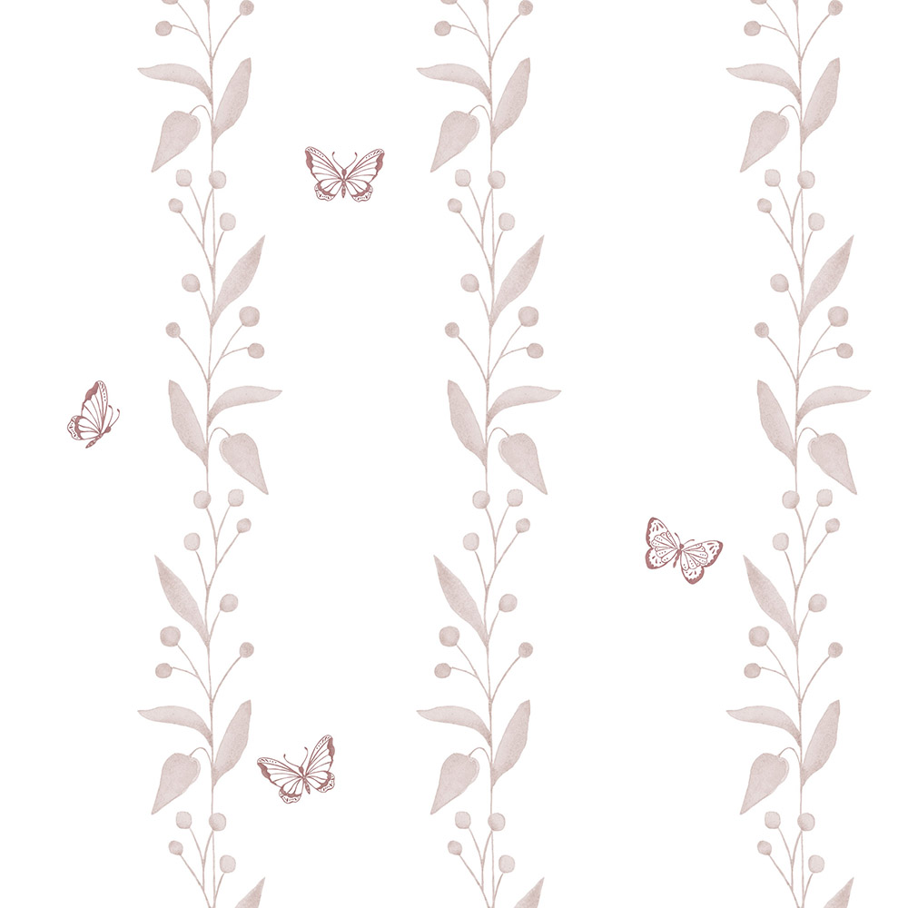 Papel Jardim Bolinhas Listras Rosa