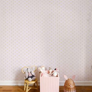 Papel Nouveau Margaridas Mini Rosa - Imagem de Ambiente