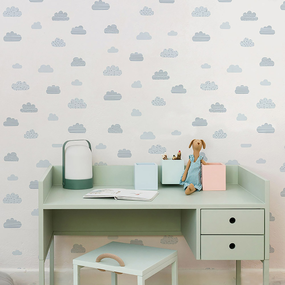 Papel Nuvens Branco - Imagem de Ambiente