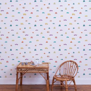 Papel Sheepy Villa Carros - Imagem de Ambiente