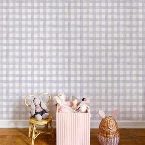 Papel Vichy Aquarelado Lilás - Imagem de Ambiente