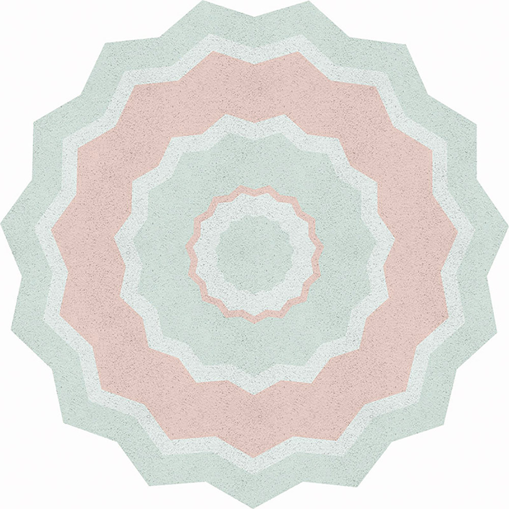 Tapete Mandala Rosa e Verde