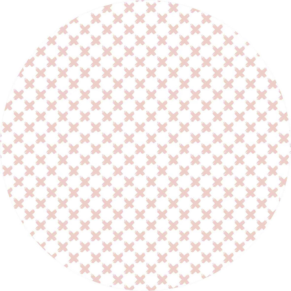 Tapete X Pincelado Rosa Redondo