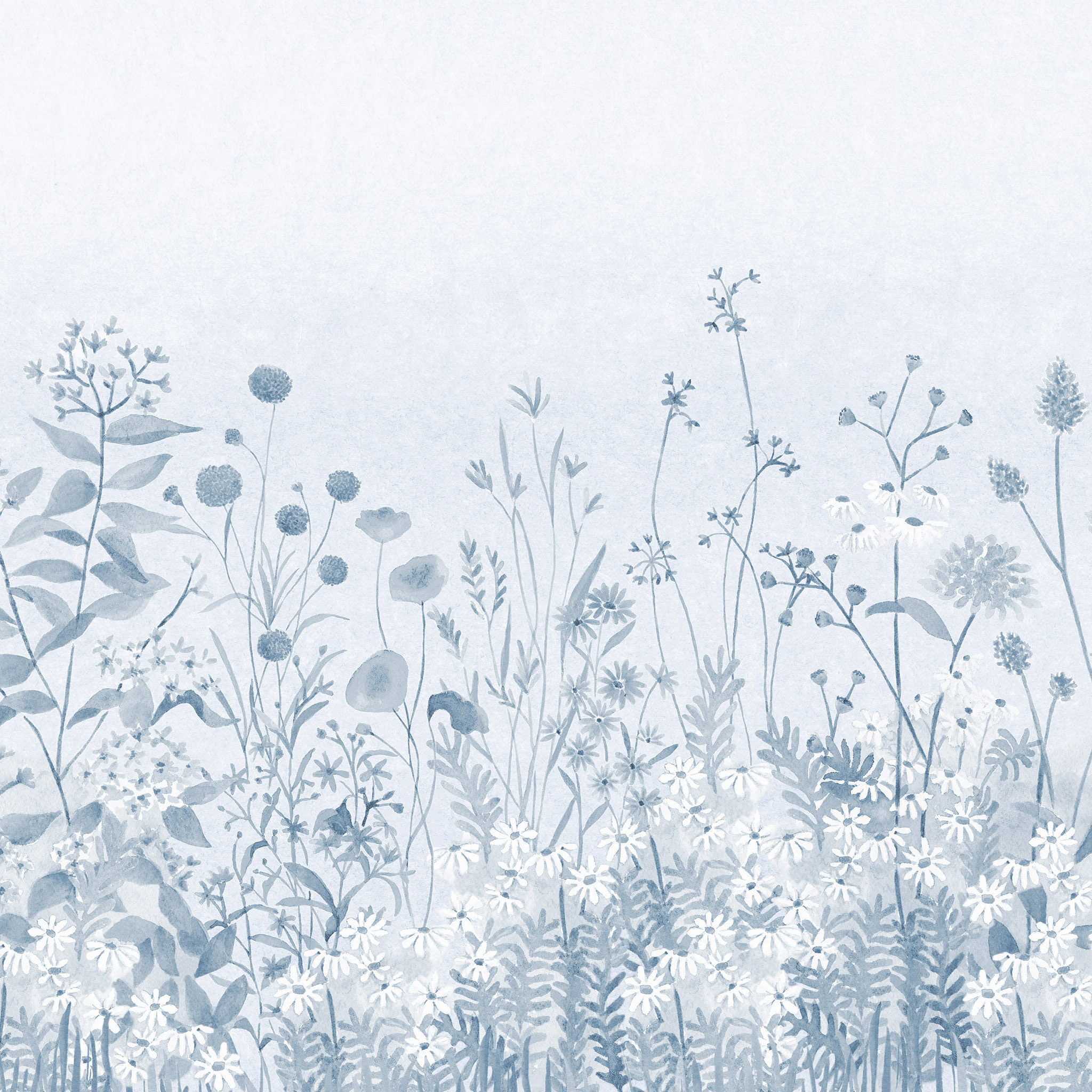 Painel Jardim Repleto Azul