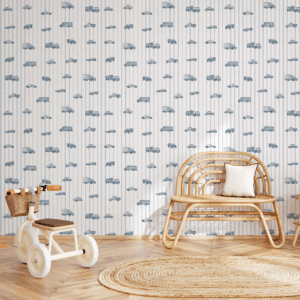 Papel Carros Azul - Imagem de Ambiente