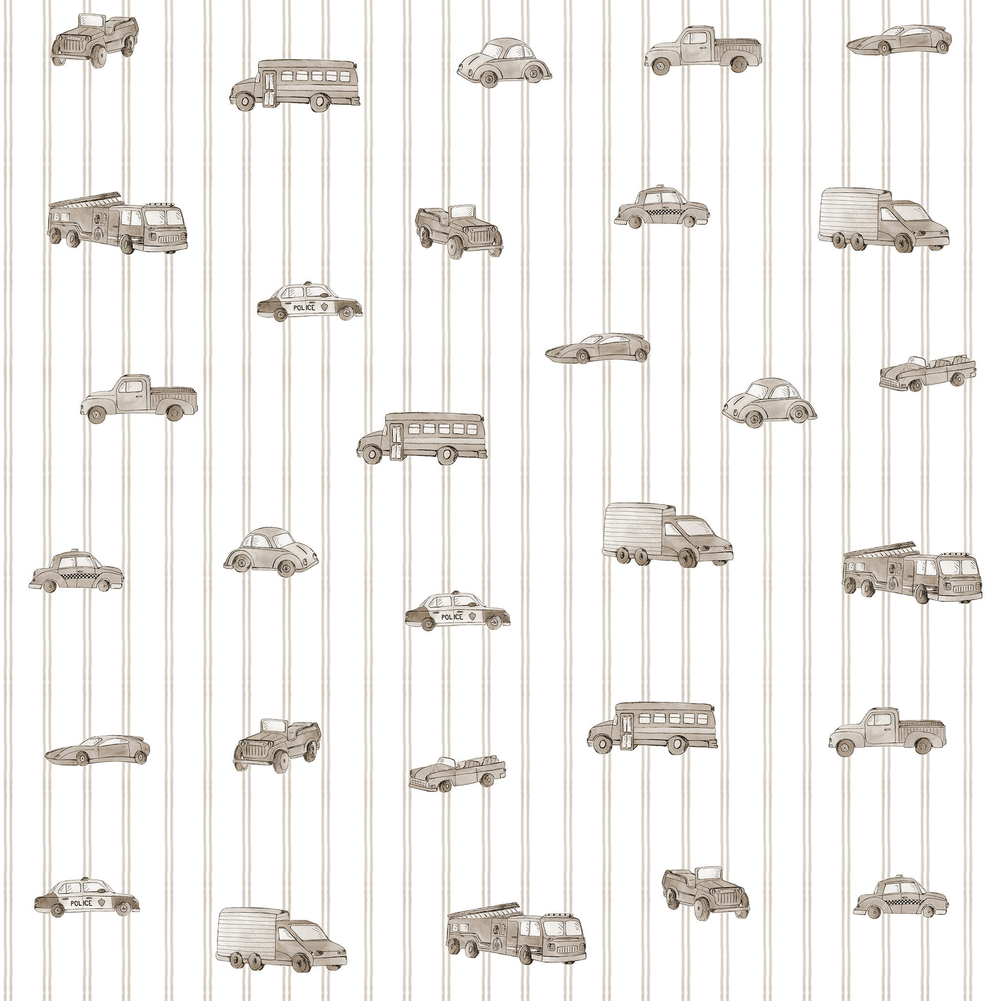 Papel Carros Bege