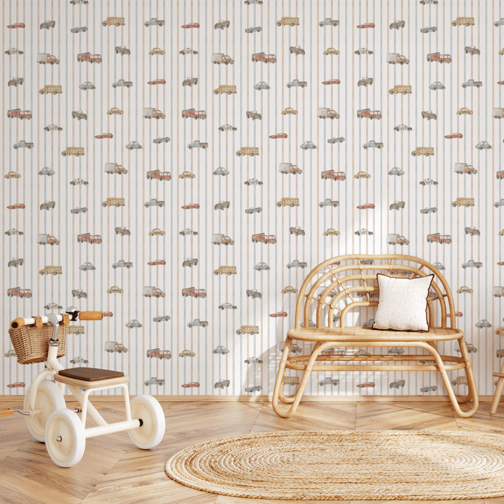 Papel Carros Color - Imagem de Ambiente