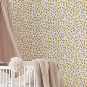 Papel Primavera Miuda Bege - Imagem de Ambiente