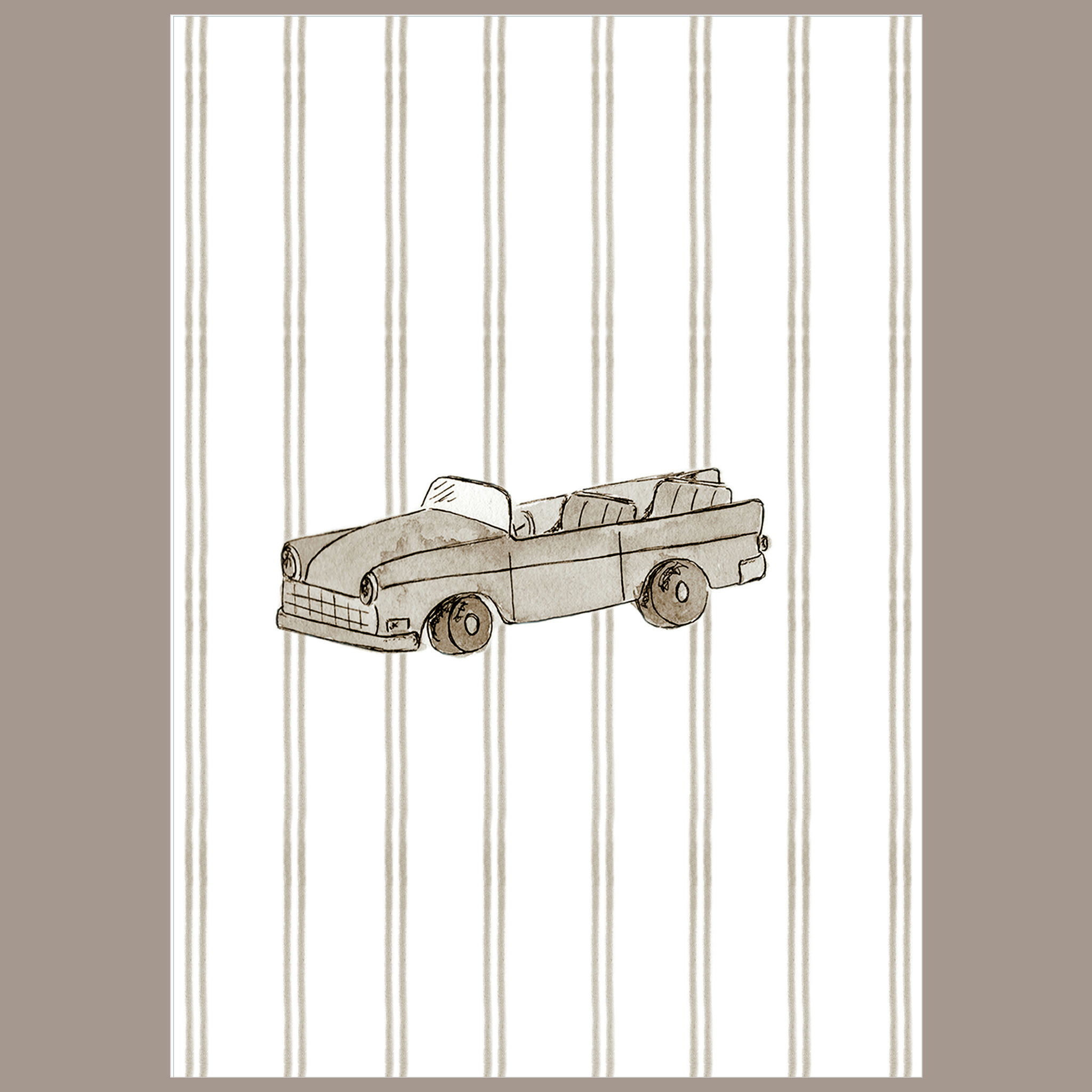 Quadrinho Carros Bege Conversível