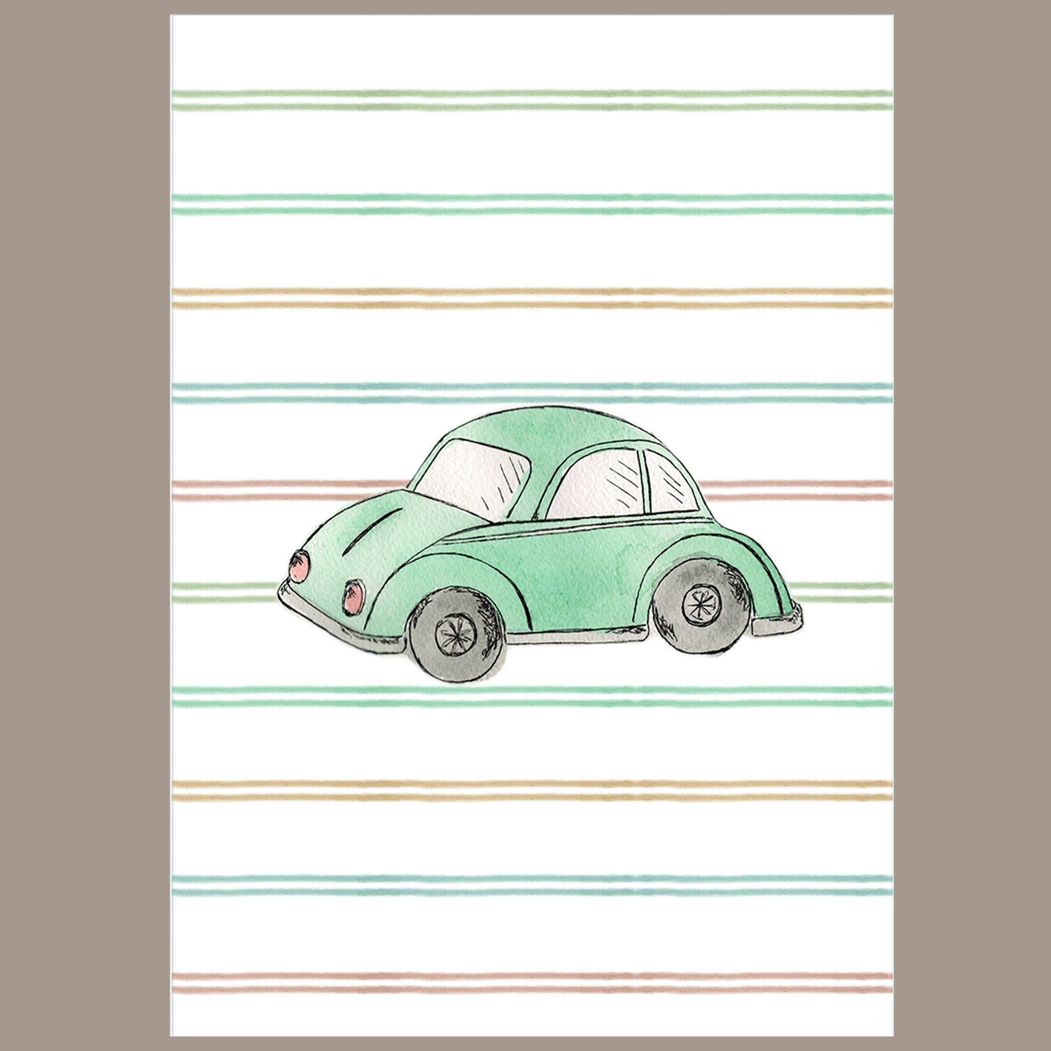 Quadrinho Carros Color Fusca
