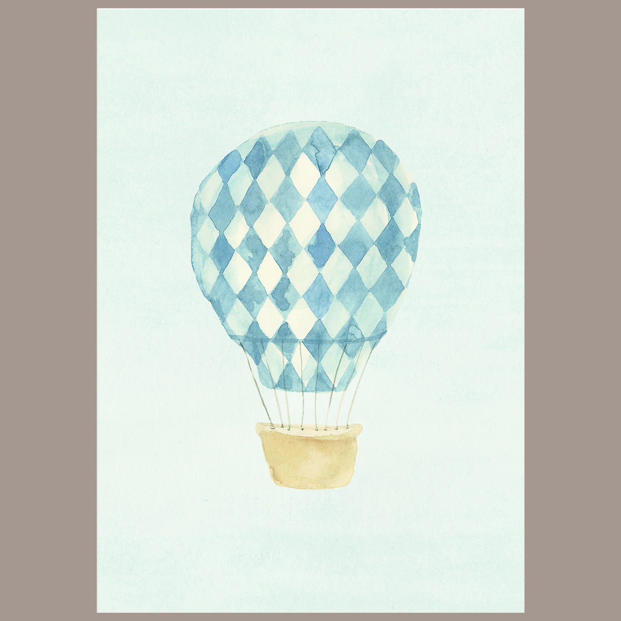 Quadrinho Céu Balão Azul
