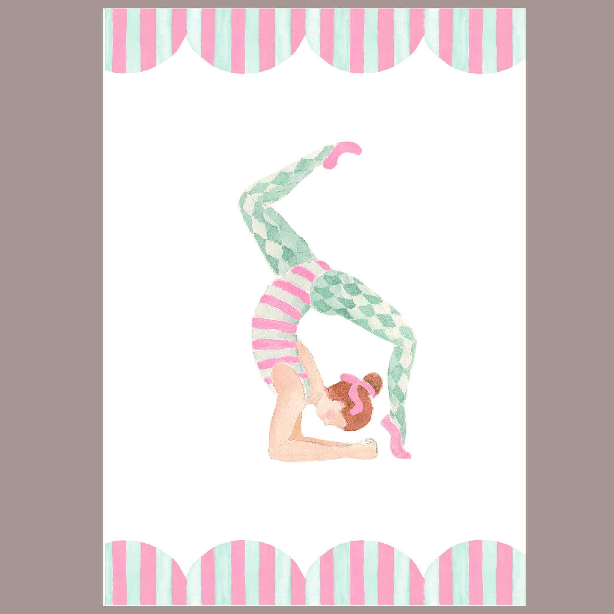 Quadrinho Circo Rosa Contorcionista