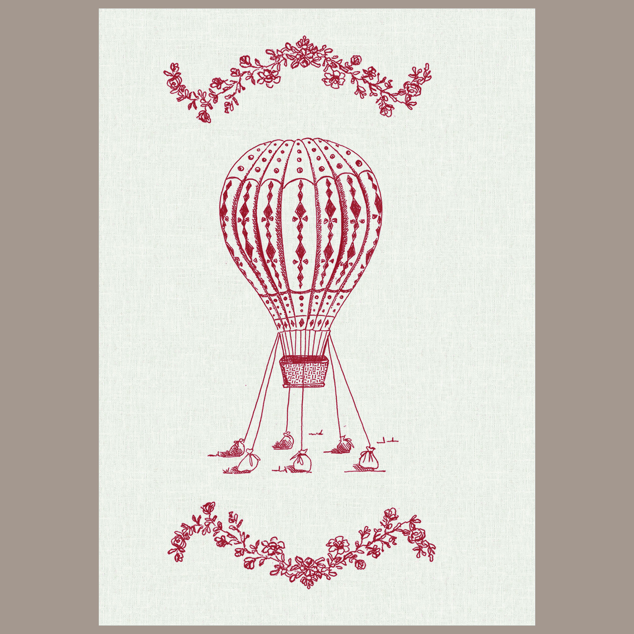 Quadrinho Circo Toile Vermelho Balão