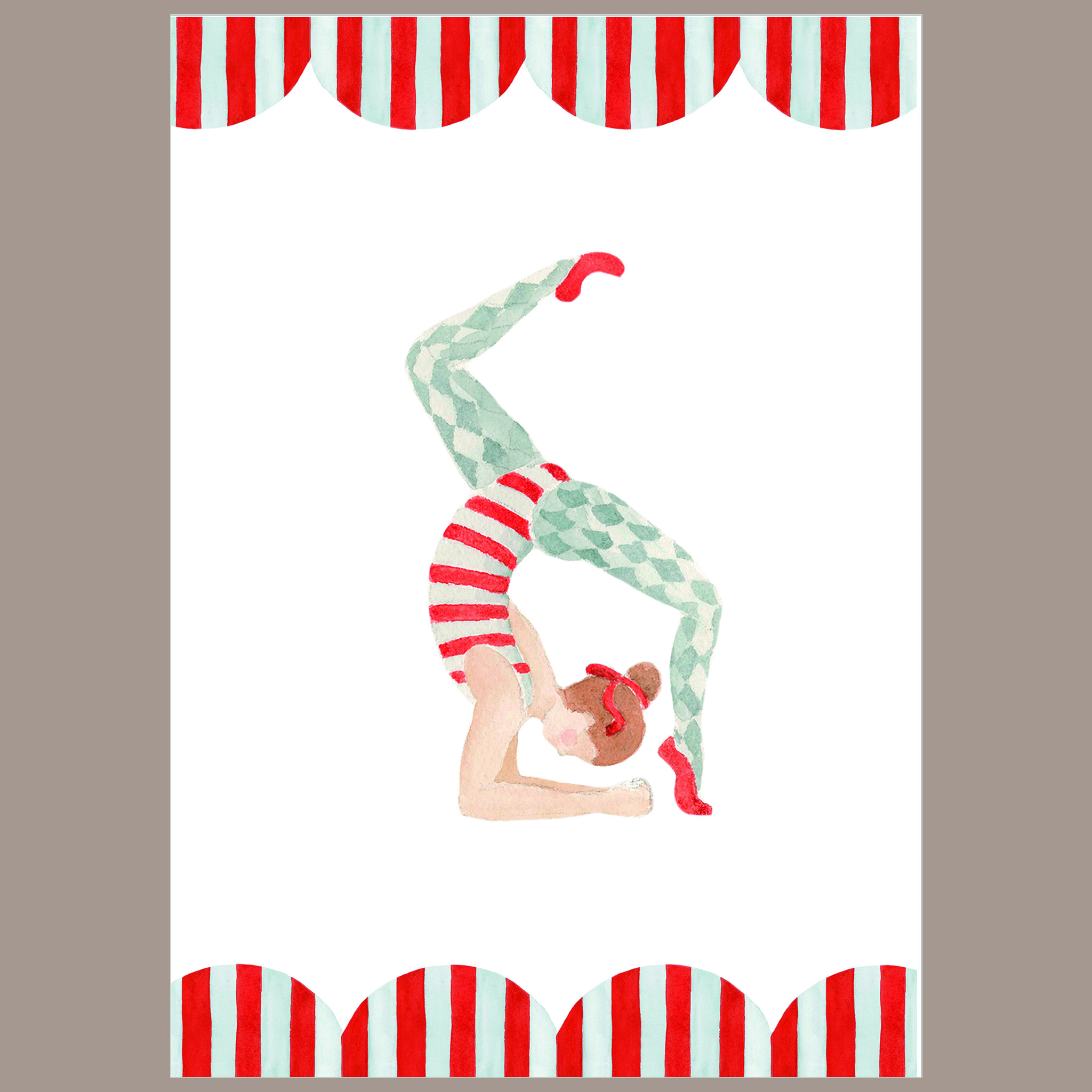 Quadrinho Circo Vermelho Contorcionista