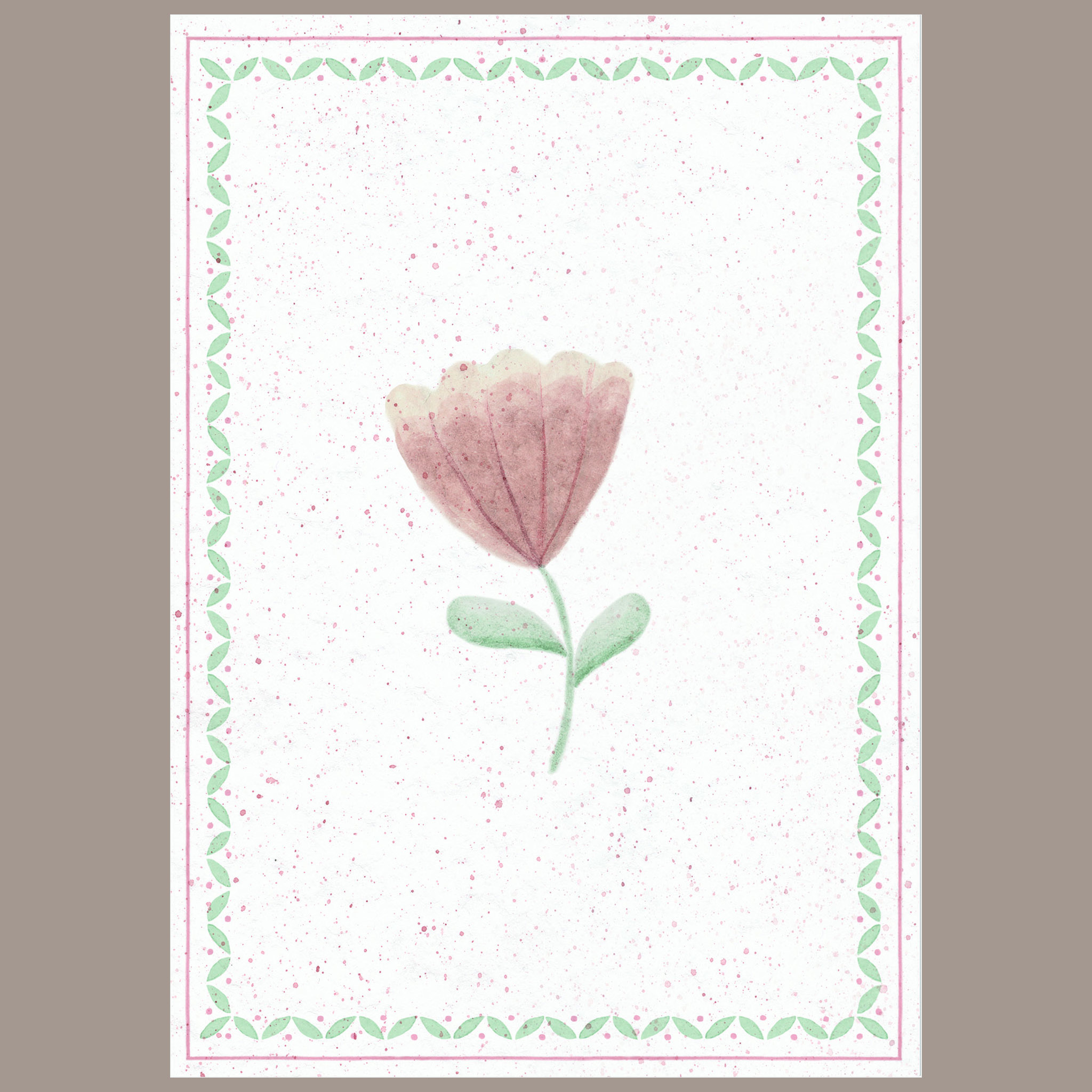 Quadrinho Floral Tulipa