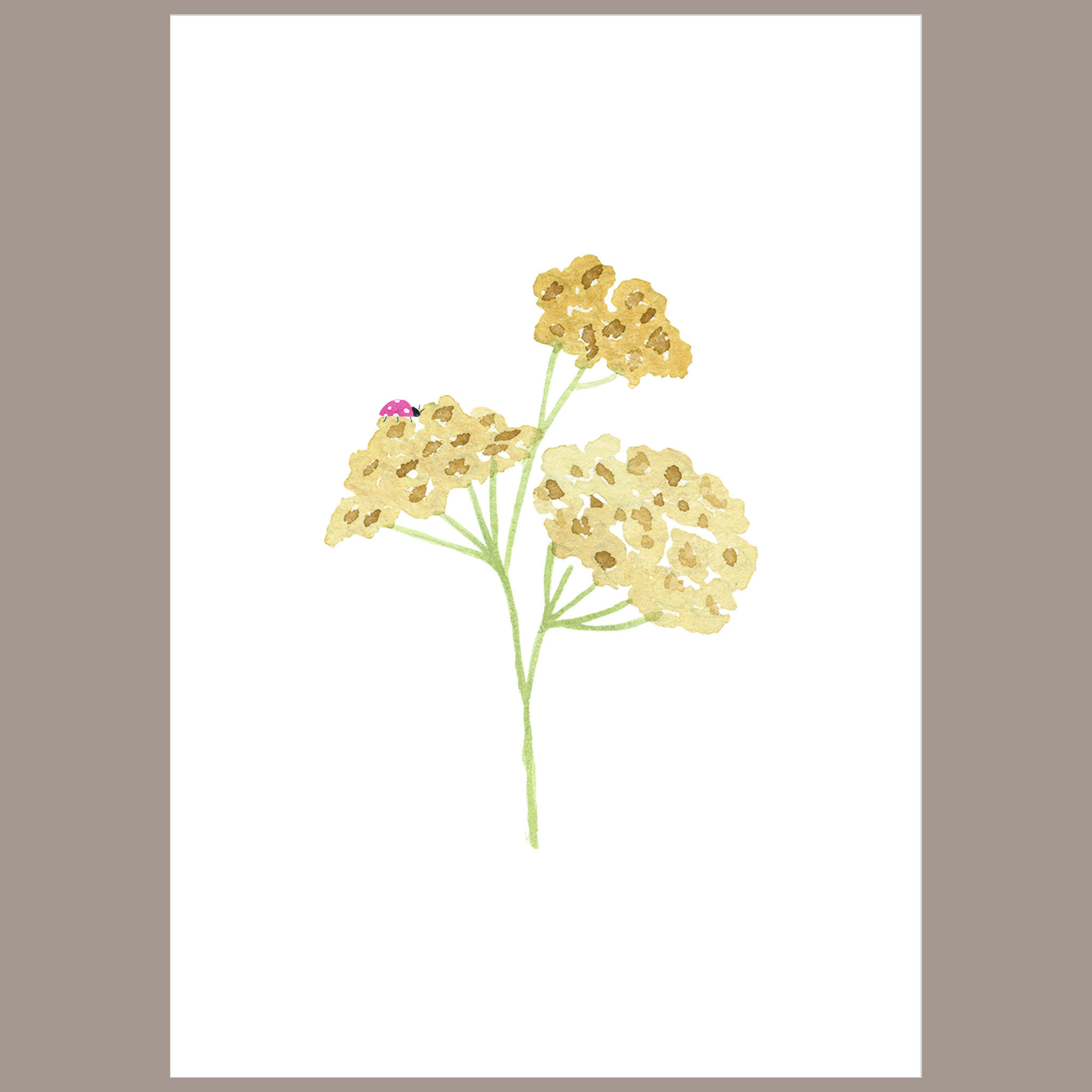 Quadrinho Flores Mix Amarelo