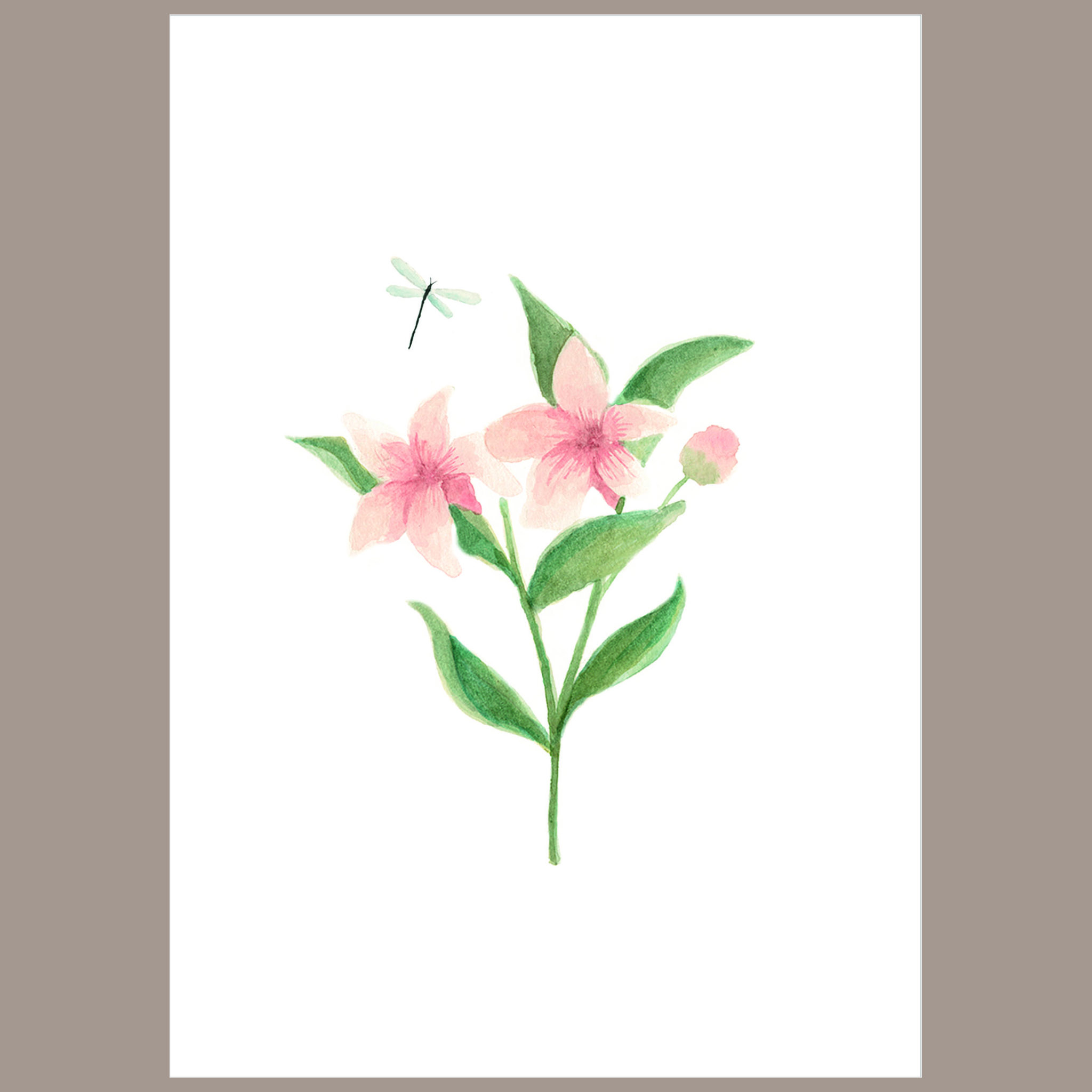 Quadrinho Flores Mix Rosa