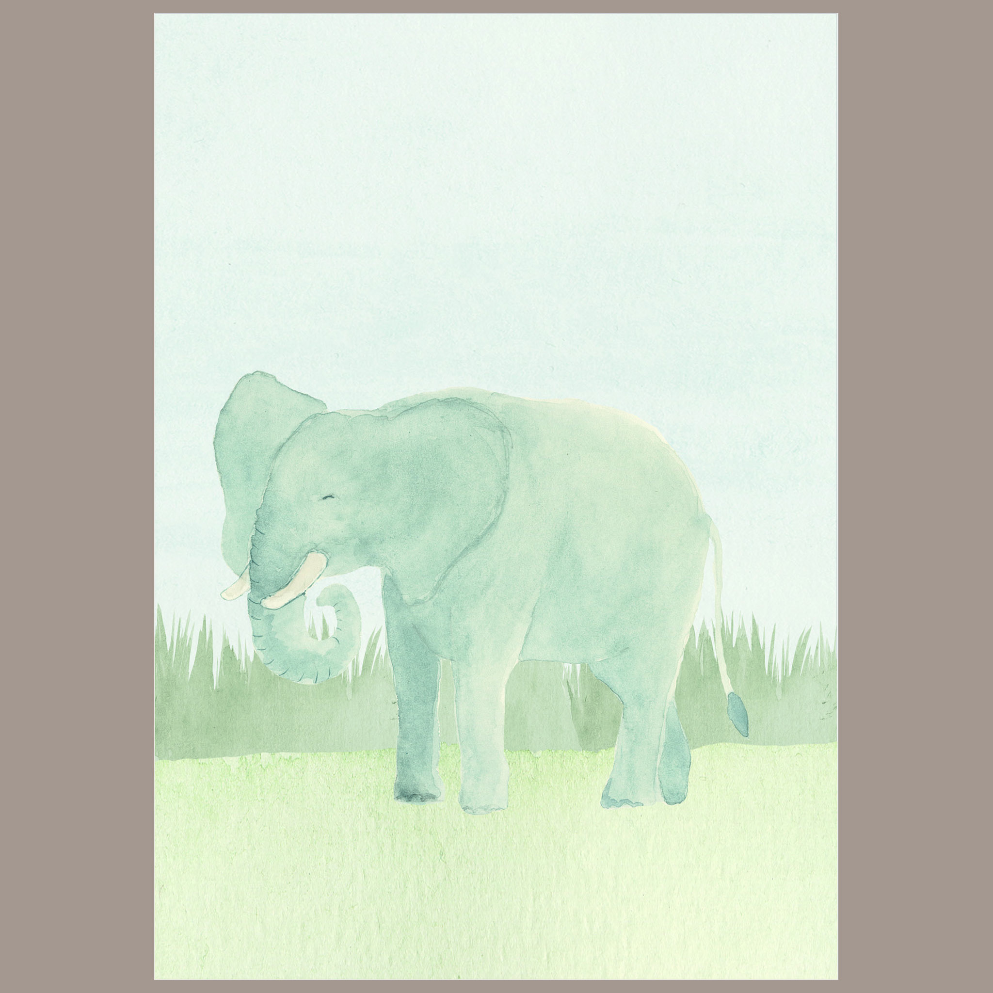 Quadrinho Floresta Elefante