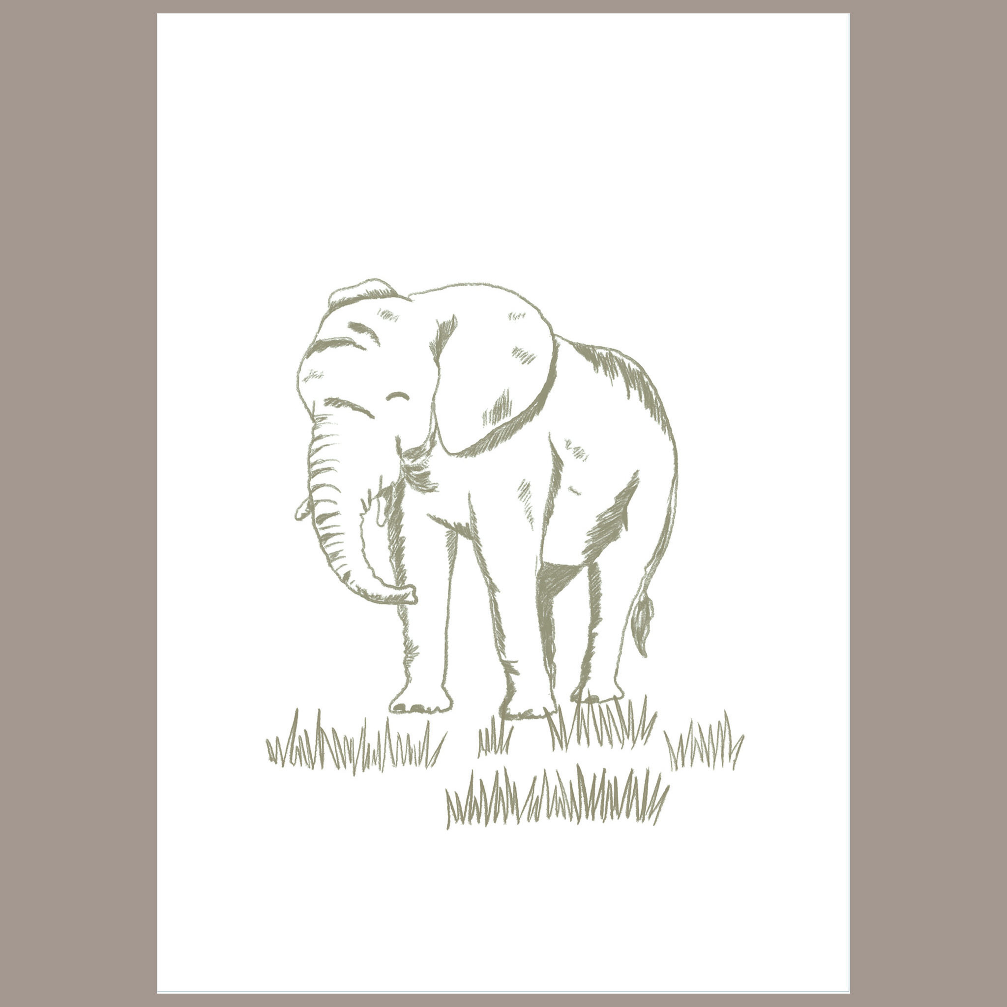 Quadrinho Savana Avelã Elefante