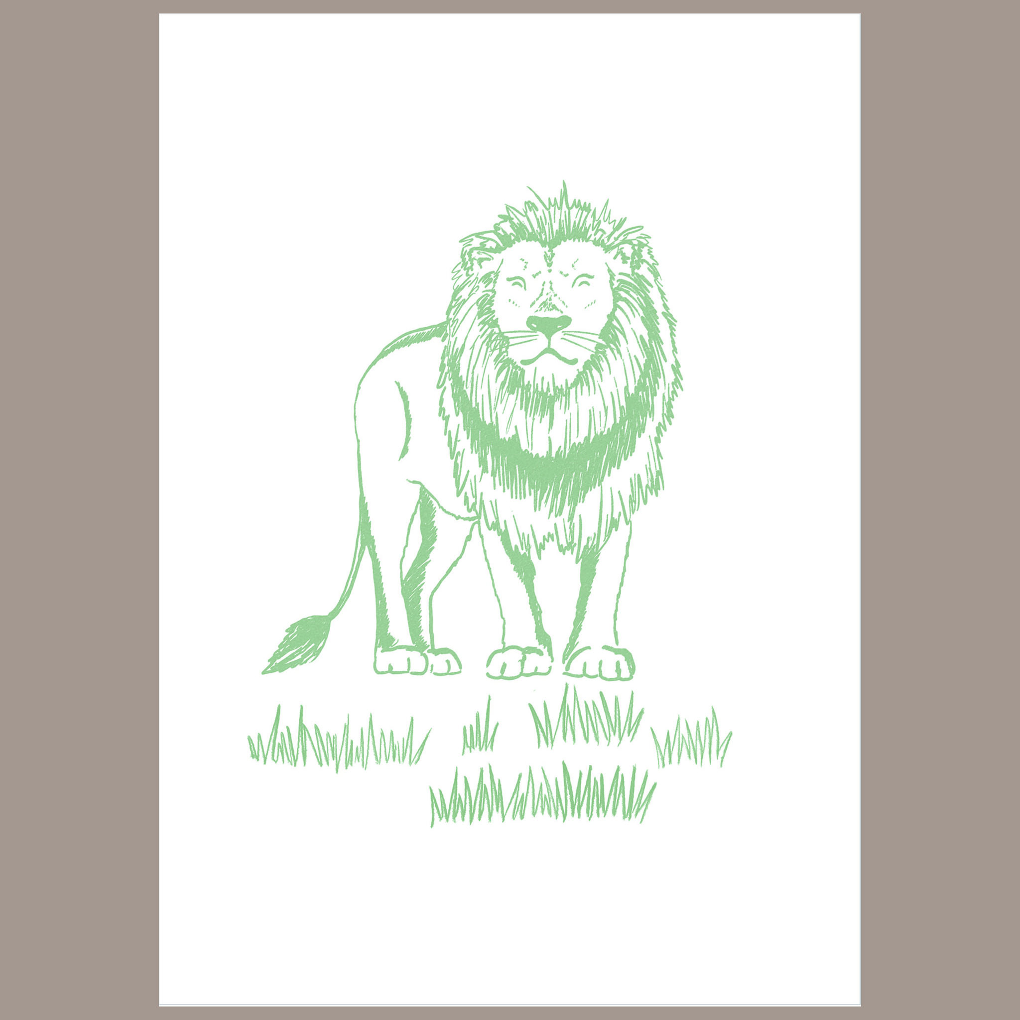 Quadrinho Savana Verde Leão