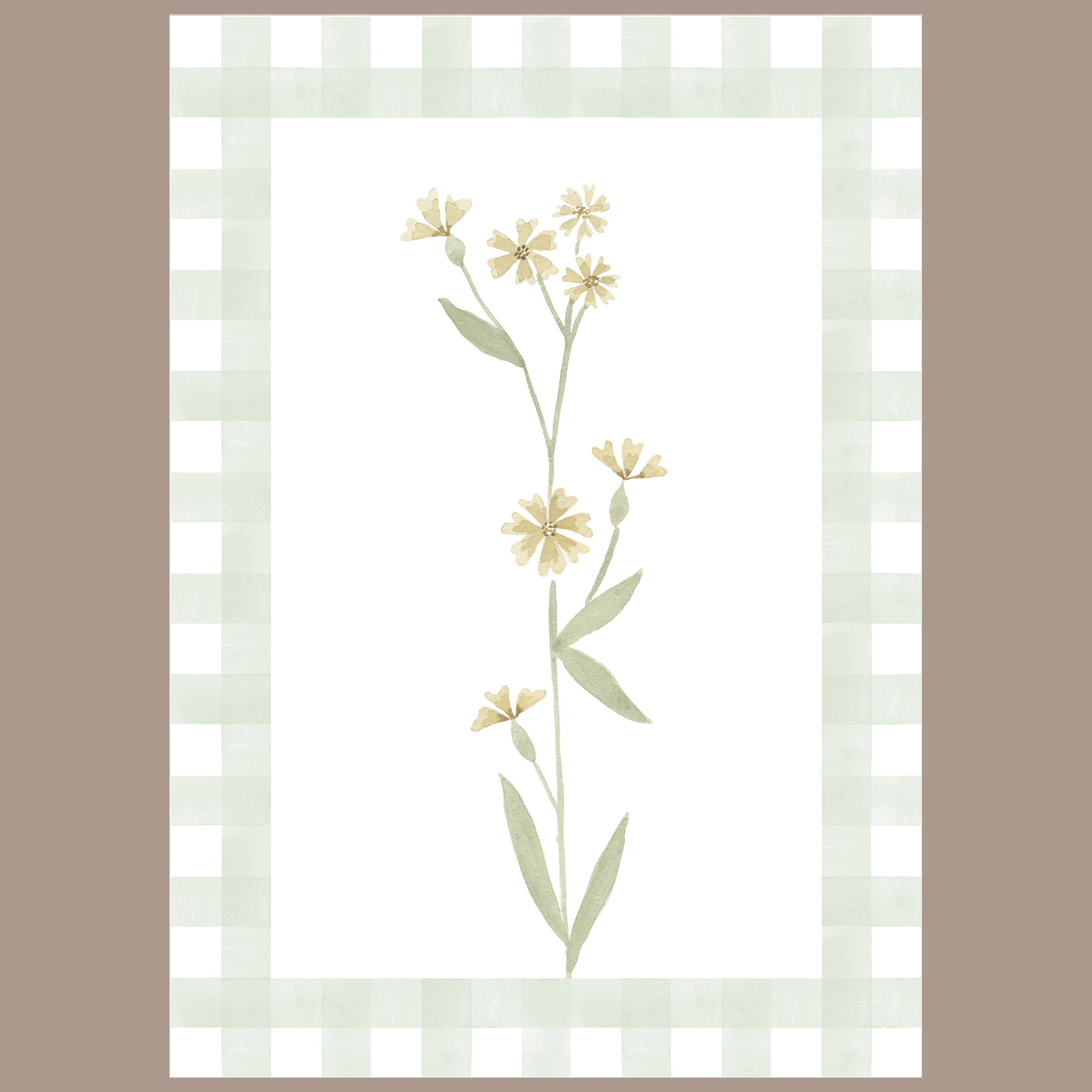 Quadrinho Vichy Jardim Amarelo Silene