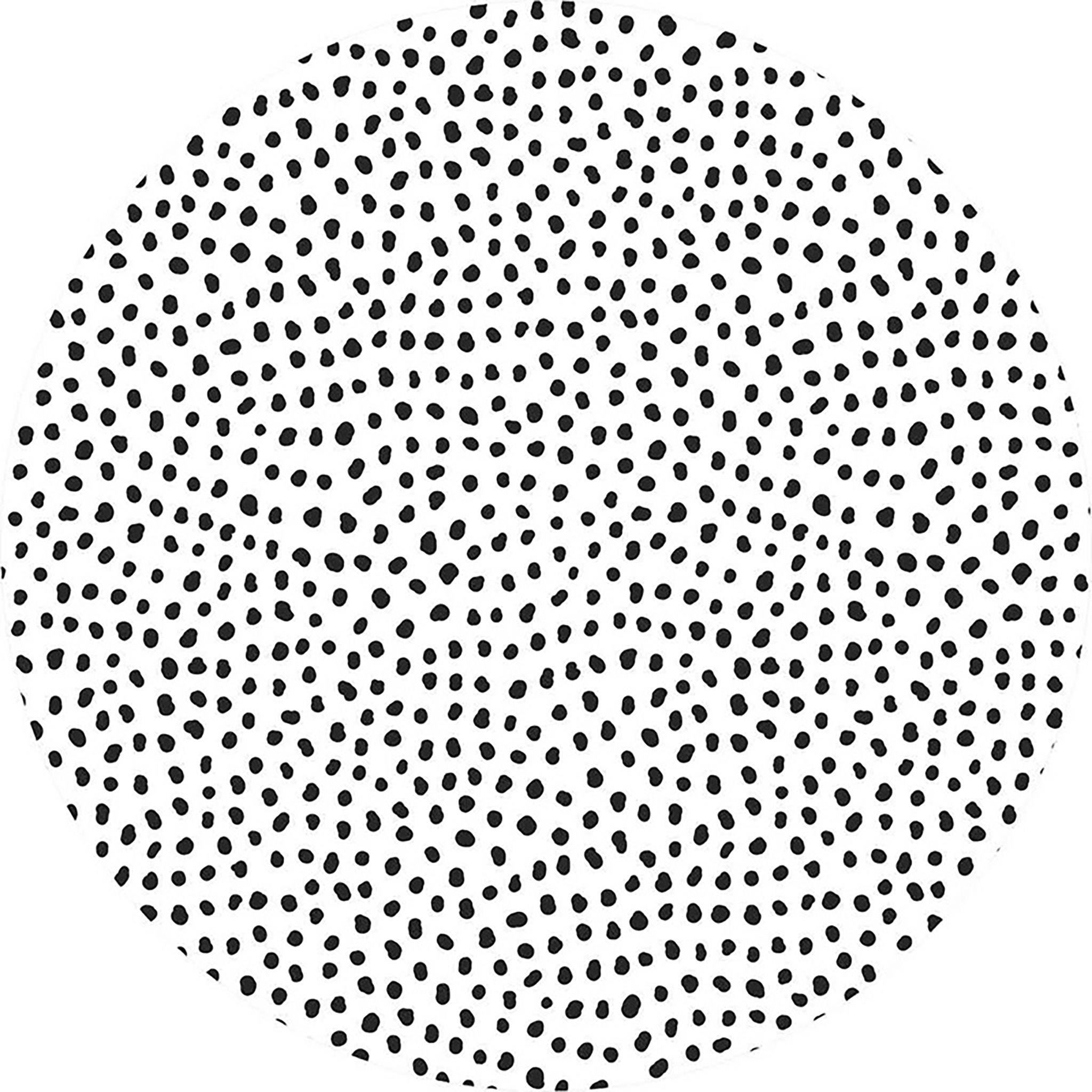 Tapete Spot Preto Redondo